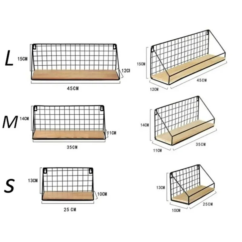 étagère murale bois et métal