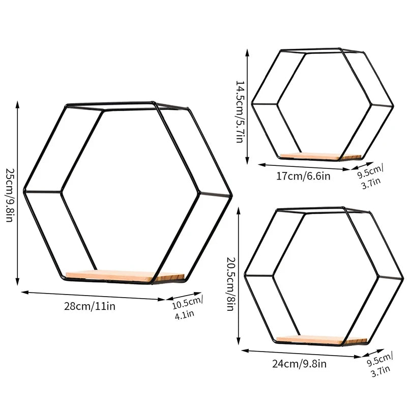 étagère murale bois et structure métallique