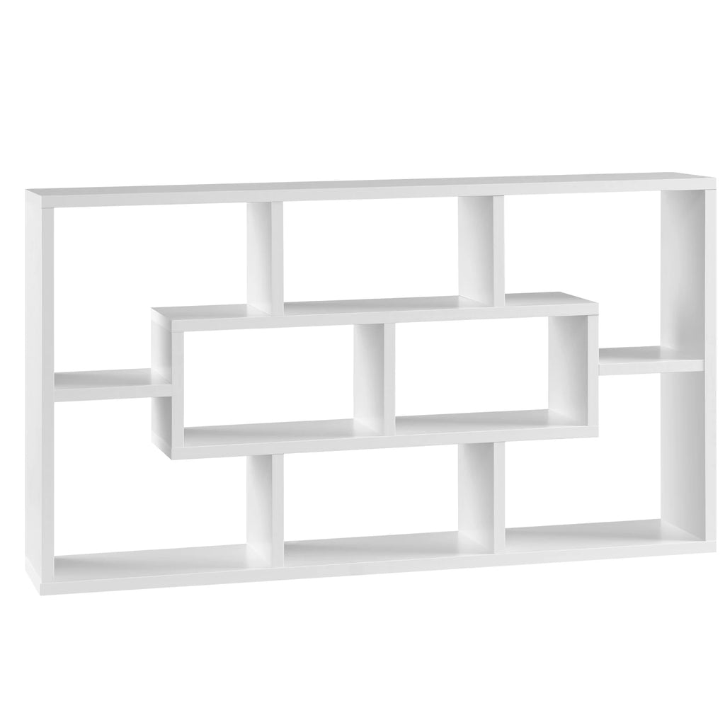 étagère bibliothèque murale bois blanc