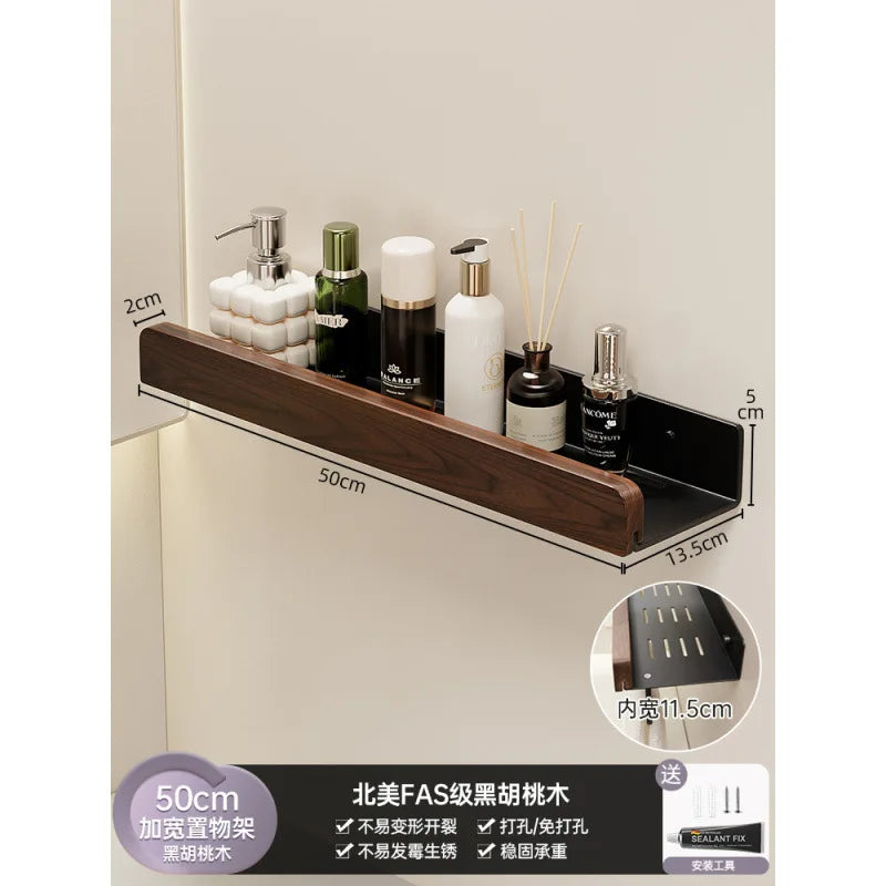 étagère murale bois salle de bain