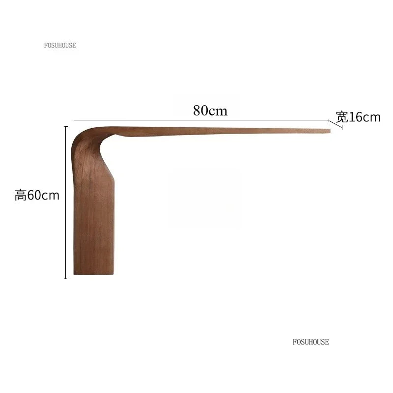 console bois pour étagère murale