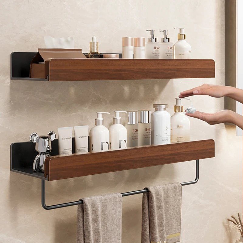 étagère murale bois salle de bain