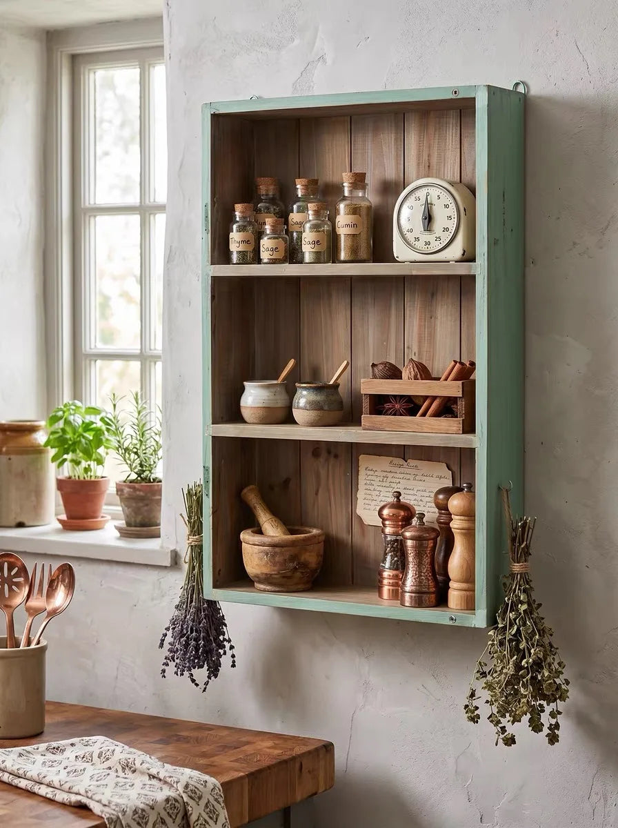 étagère murale vintage bois
