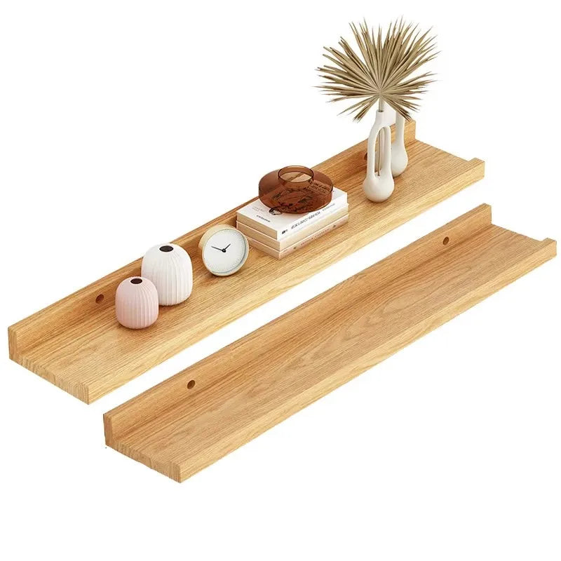 étagère murale bois avec rebord