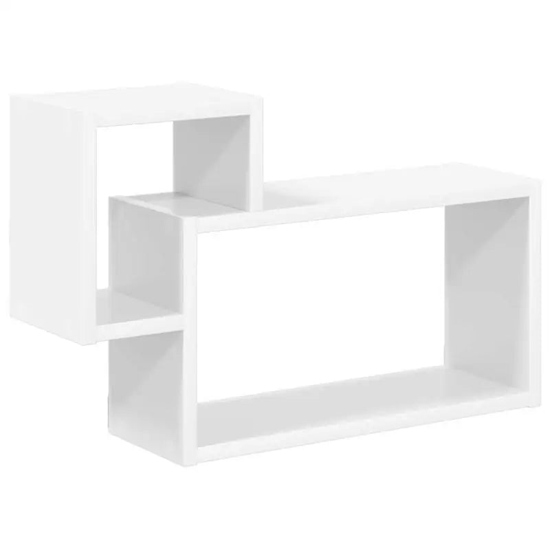 étagere murale bois 2 cubes encastrés