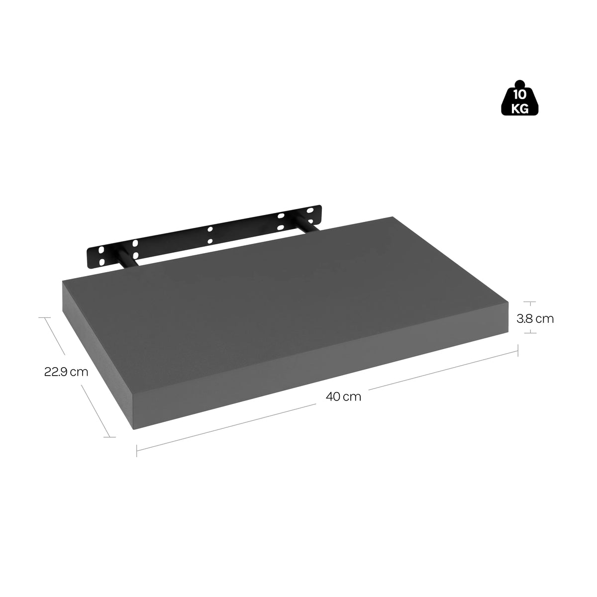 étagère mural bois longueur 50 cm