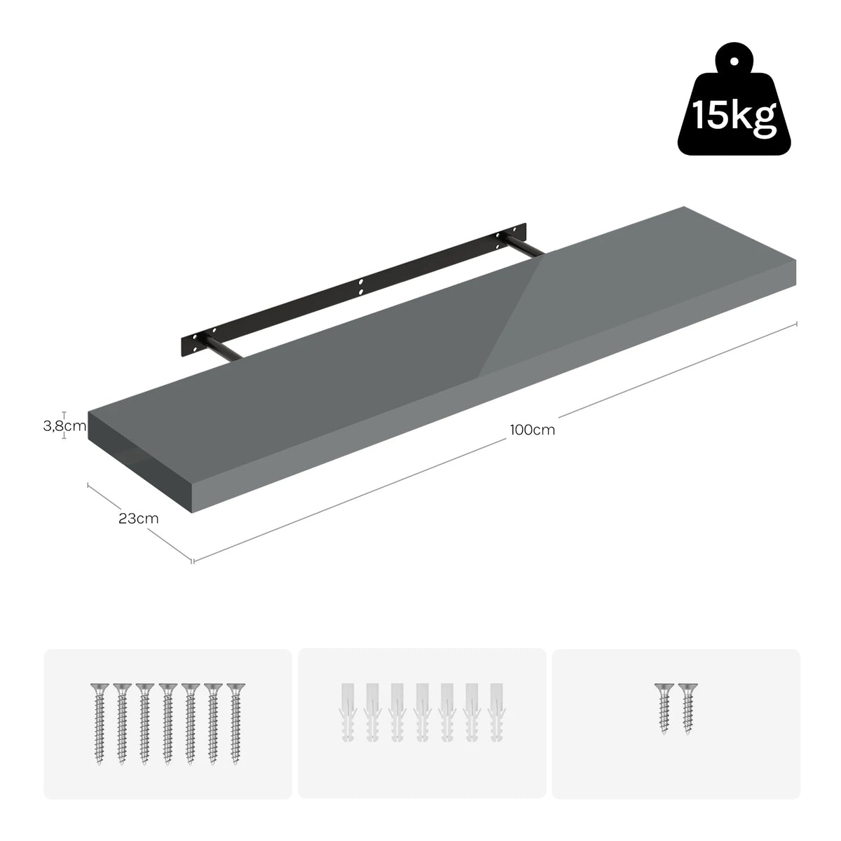 étagère murale bois 120 cm