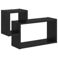 étagere murale bois 2 cubes encastrés