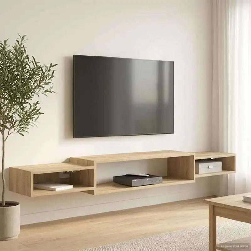 étagère murale tv bois