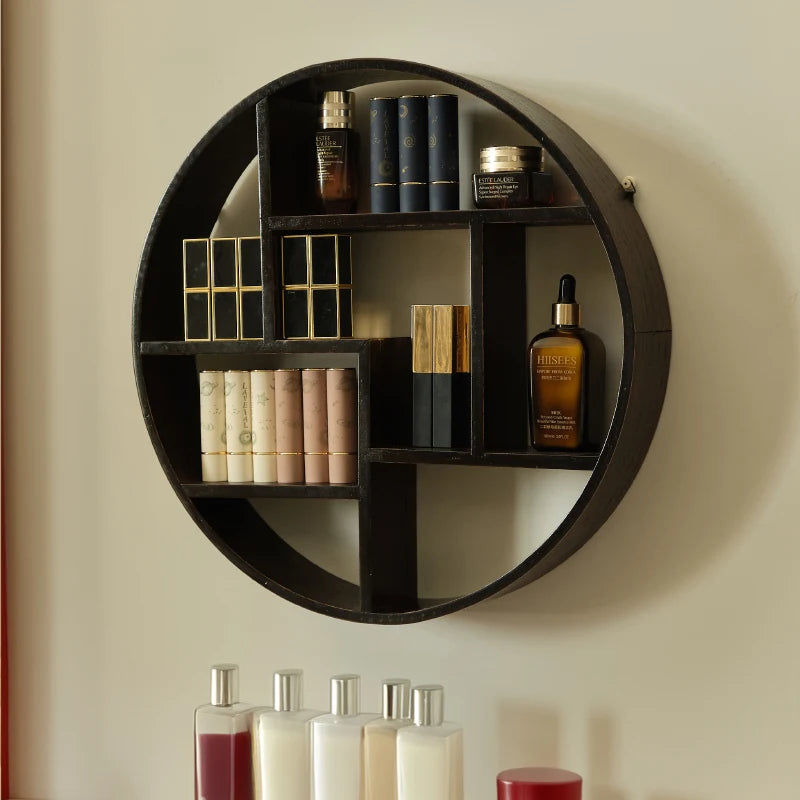 étagère murale ronde bois