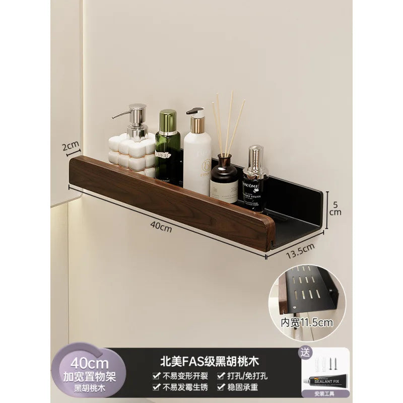 étagère murale bois salle de bain