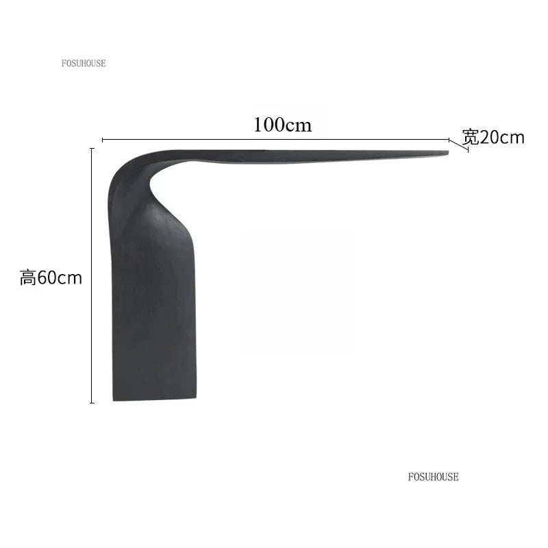 console bois pour étagère murale