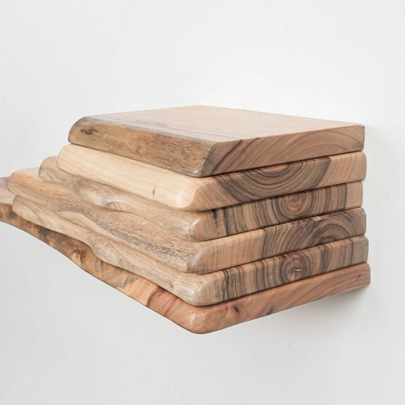étagère murale bois exotique