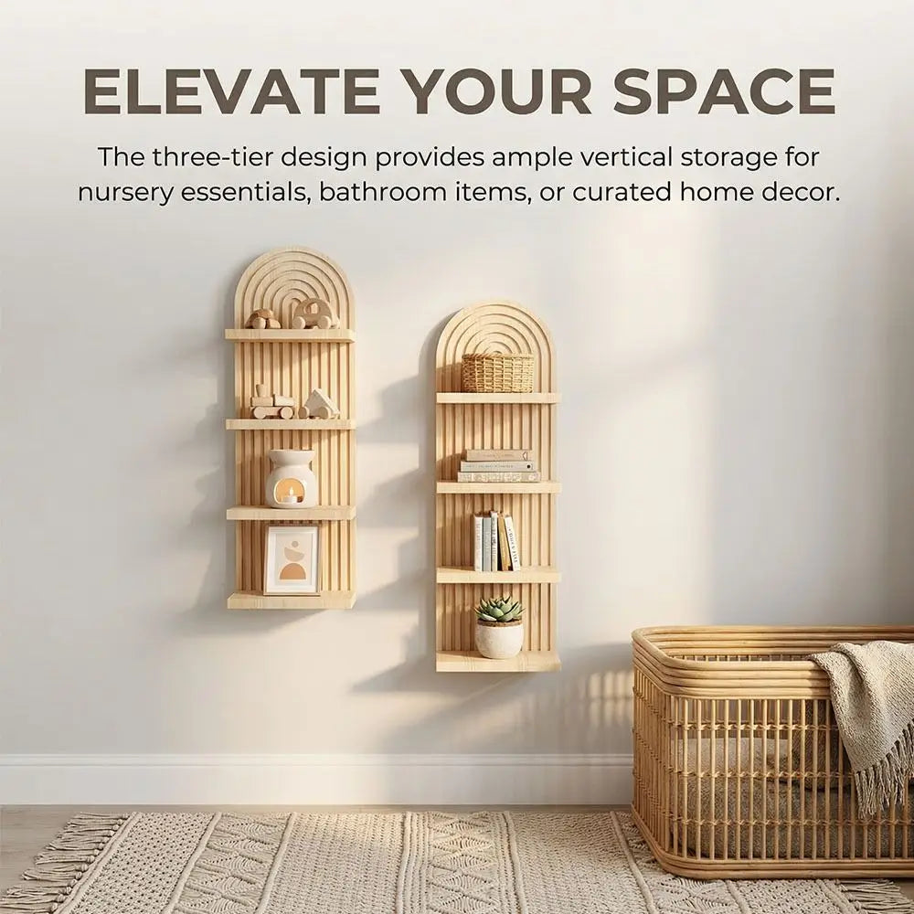 étagère murale design original en bois