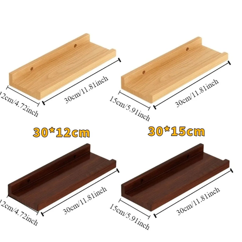 étagère murale bois naturel