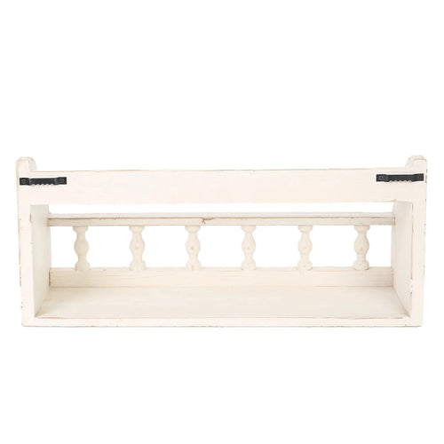 étagère bois et blanc mural