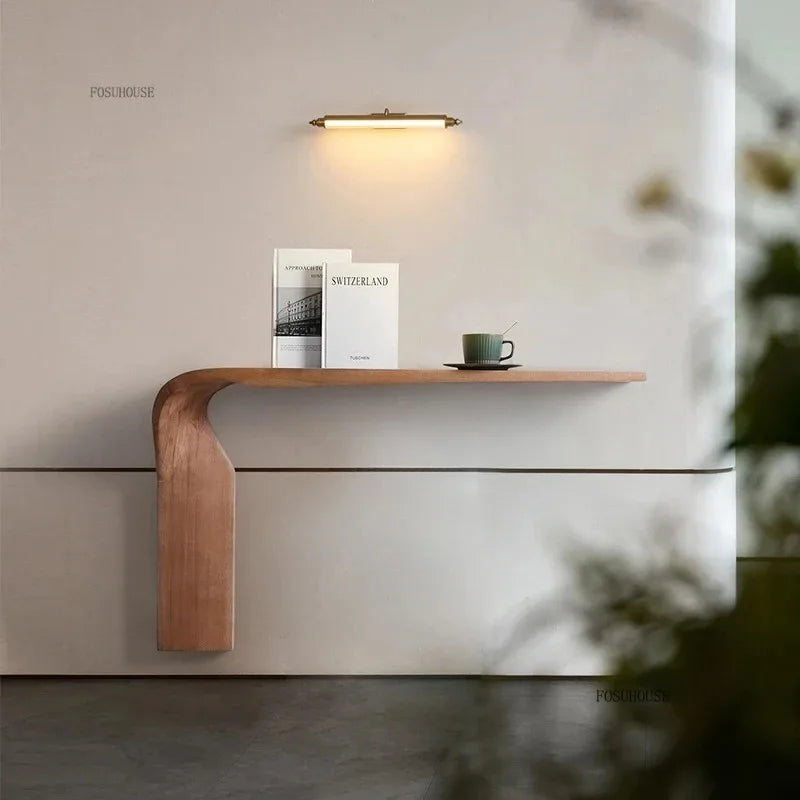 console bois pour étagère murale