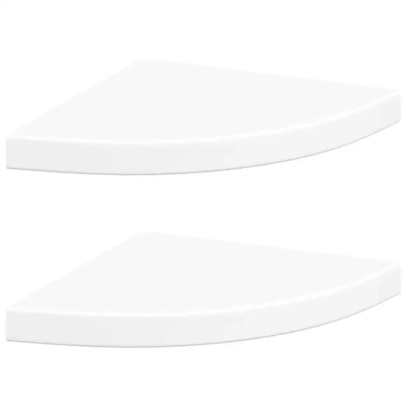 Étagère d’angle murale bois blanc
