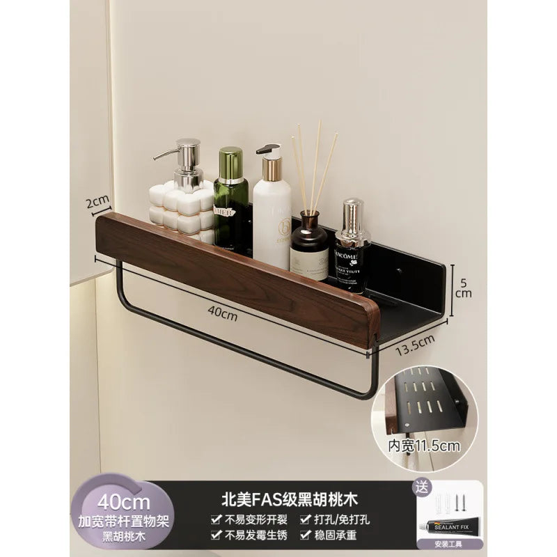 étagère murale bois salle de bain