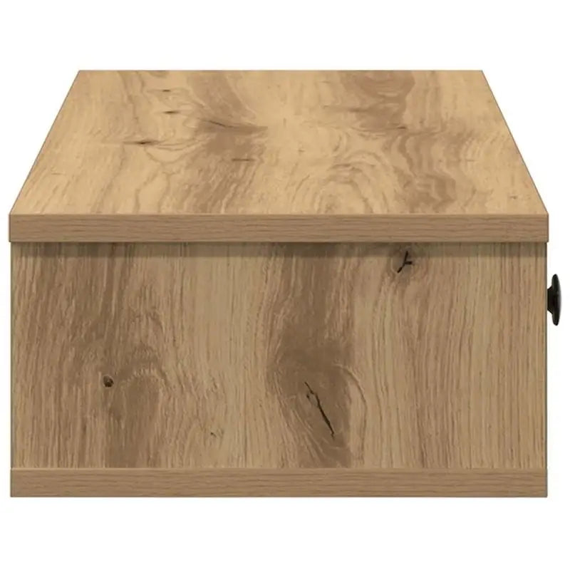 étagere murale d'entrée en bois avec 2 tiroire patiné