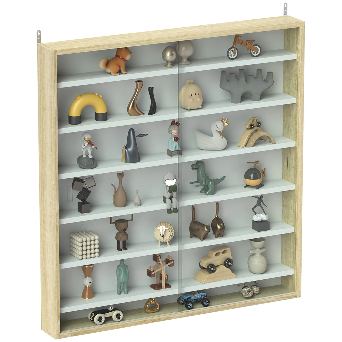 étagère vitrine murale bois