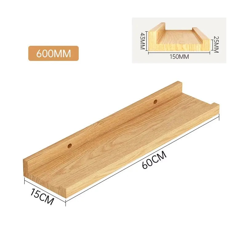 étagère murale bois avec rebord