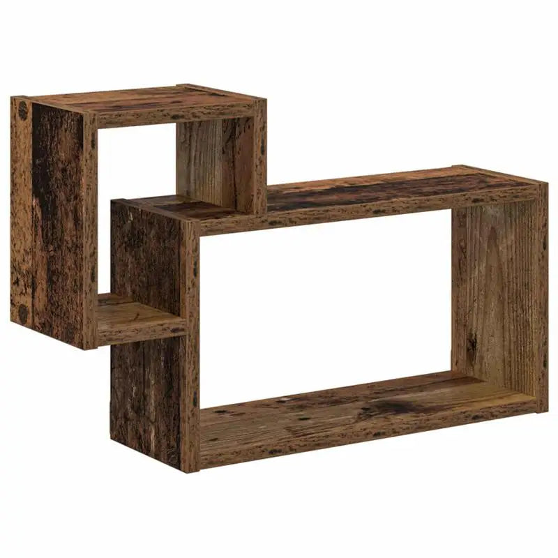 étagere murale bois 2 cubes encastrés