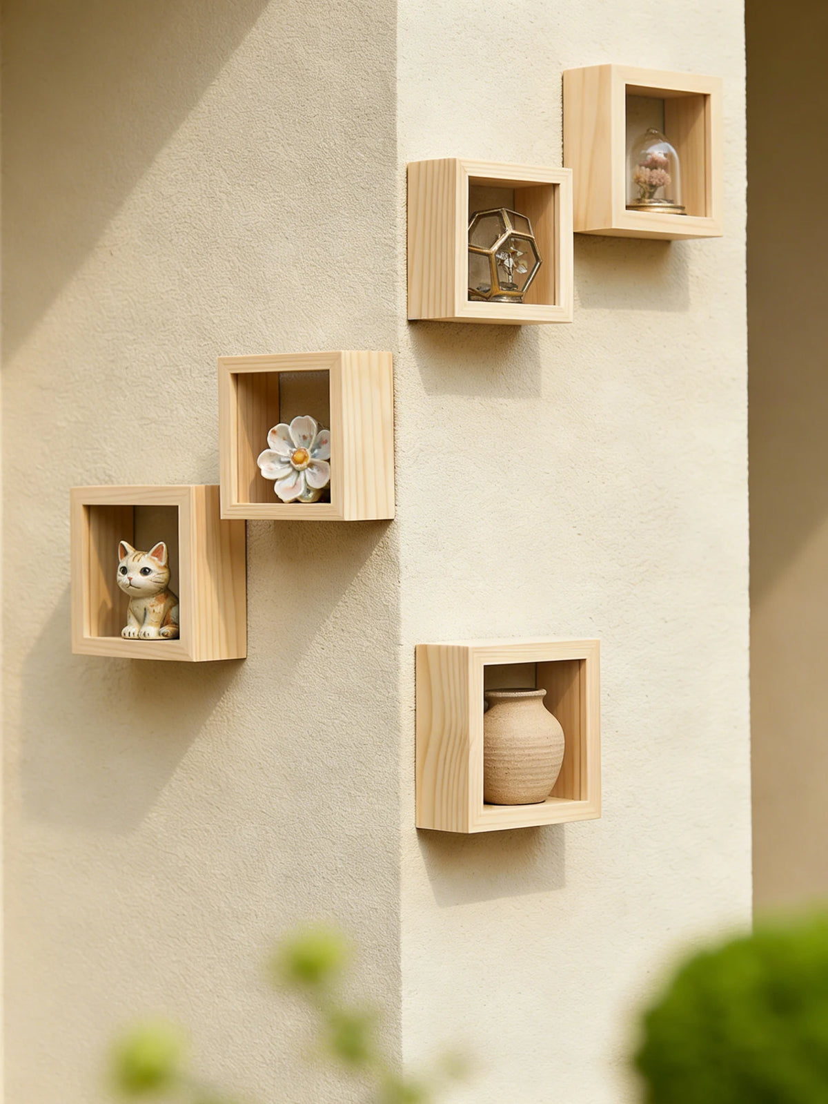 étagère murale cube bois