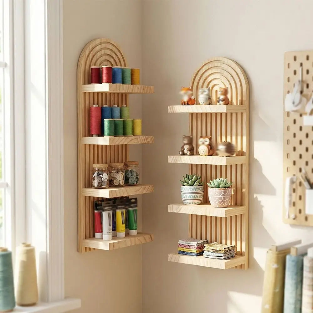 étagère murale design original en bois