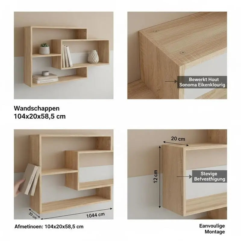 étagère murale bois cocktail scandinave