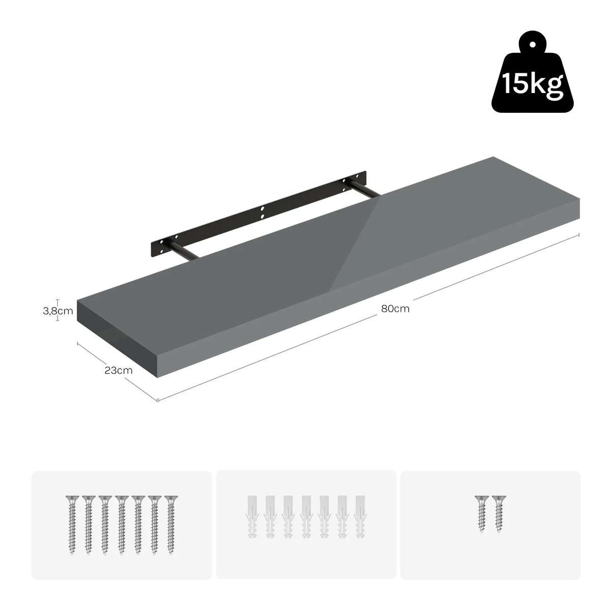 étagère murale bois 120 cm