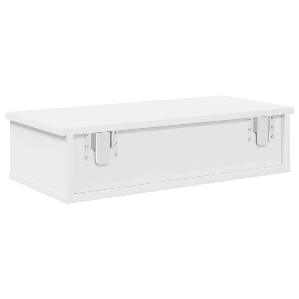 étagere murale d'entrée en bois avec 2 tiroire