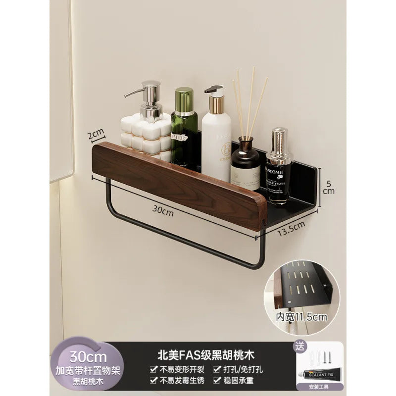 étagère murale bois salle de bain