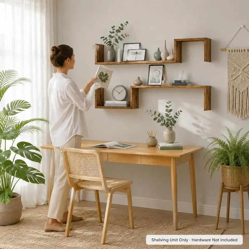 étagère murale asymétrique bois